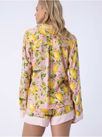 P.J. Salvage Pyjamaoberteil l/s shirt - In Full Bloom in Pink