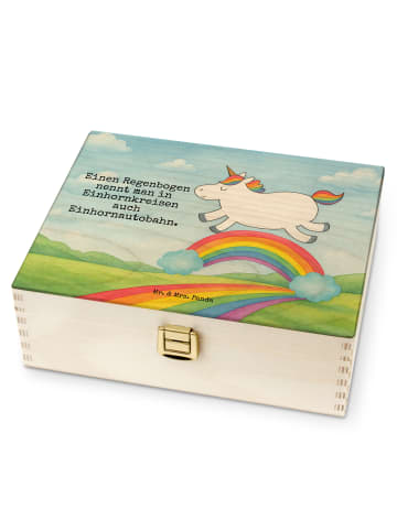 Mr. & Mrs. Panda Teeaufbewahrung Einhorn Regenbogen Design mit S... in Weiß
