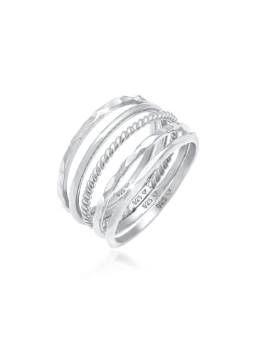 Elli Ring 925 Sterling Silber Geo, Ring Set in Silber