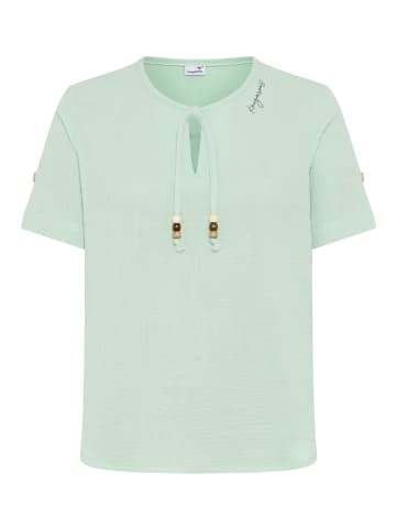 Kangaroos Kurzarmbluse in Hellgrün