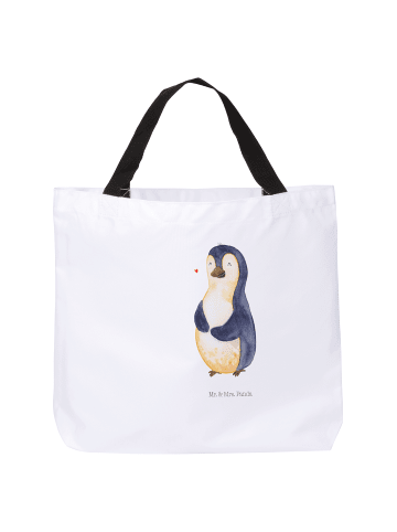 Mr. & Mrs. Panda Tote Bag Pinguin Diät ohne Spruch in Weiß
