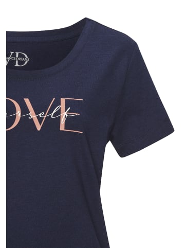 VIVANCE DREAMS Pyjamaoberteil in dunkelblau