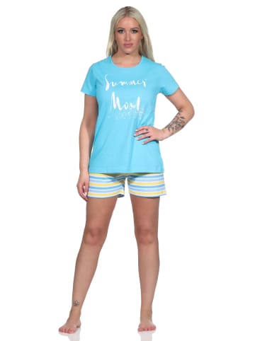 NORMANN Shorty kurzarm Pyjama und - 73806 in hellblau
