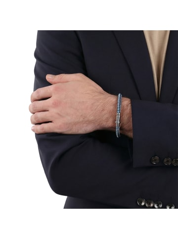 JOOP! Armband Edelstahl, IP gun, Nylon in Silber