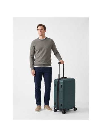 Police London 4 Rollen Trolley 64 cm mit Dehnfalte petrol