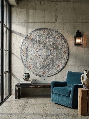 KADIMA DESIGN Outdoor-Teppich Orientalisch pflegeleicht Balkon Terrasse Outdoor Garten in Grau