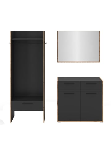 ebuy24 Garderobenmöbel Bueno Schwarzgrau 180 x 37 cm