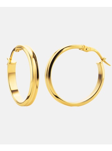 Diamant L'éternel Creolen aus 375 Gelbgold