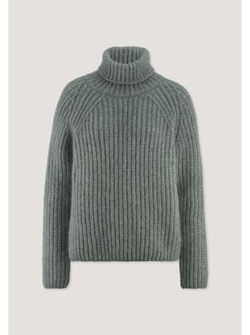 Hessnatur Strick Rollkragenpullover in fichtengrün