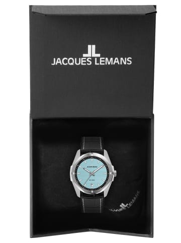 Jacques Lemans Herren-Armbanduhr Melbourne 10 Bar Wasserdicht Blau / Schwarz / Silber