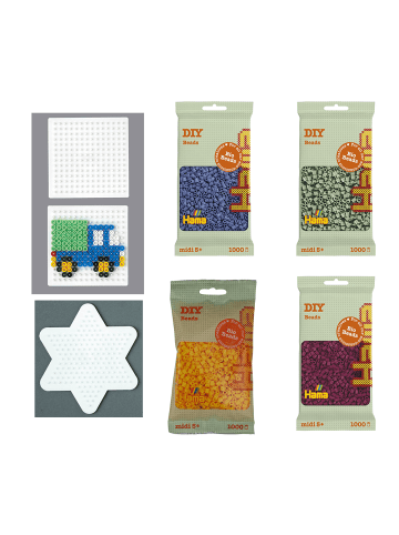 Hama Set Bio Midi-Bügelperlen & Stiftplatten in bunt