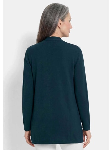 GOLDNER Kurzgröße:  Elegante Strickjacke mit Kaschmir in petrol