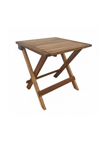 relaxdays Klapptisch in Braun - (B)46 x (H)46 x (T)46 cm