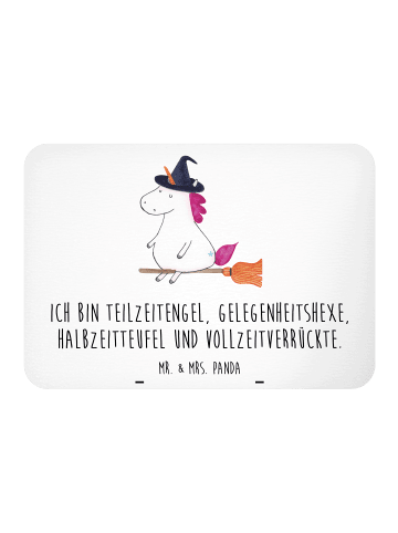 Mr. & Mrs. Panda magnet für kühlschrank Einhorn Hexe mit Spruch in Weiß