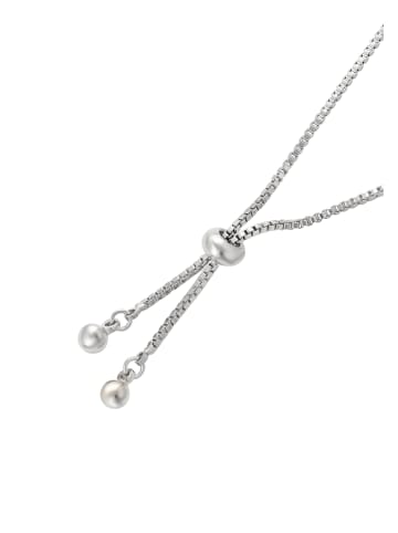 faina Women Box Chain Link Bracelet With Rhinestones in Silver