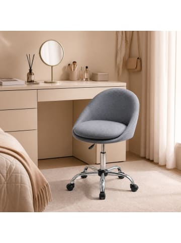 SONGMICS Bürostuhl Lenna in Schiefergrau - (B)60 x (H)(80-90) x (T)60 cm
