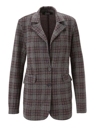 Aniston SELECTED Jerseyblazer in marine-wollweiß-anthra-bordeaux-kariert