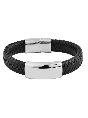 Adeliás Herren Armband aus Edelstahl 21 cm in schwarz