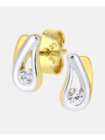 Vanlere Ohrstecker aus 375 Gelbgold mit Zirkonia