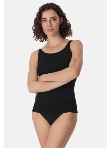 Schiesser Unterhemd / Top 95/5 Cotton in Schwarz