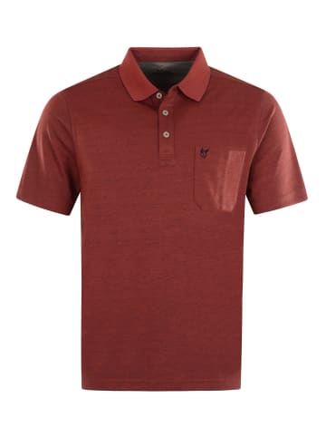 hajo Poloshirt 'Softknit' in dunkelrot-meliert