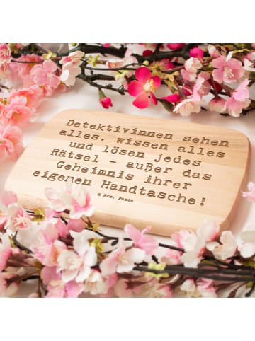 Mr. & Mrs. Panda Holzbrett Spruch Detektivin Rätsel mit Spruch in Transparent