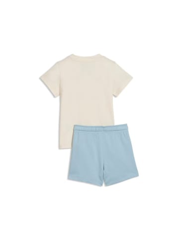 Puma Kinder Trainingsanzug "Minicats Ess Tee And Shorts Set Inf" in Weiß