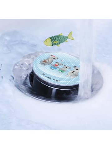 Mr. & Mrs. Panda Stöpsel Waschbecken Koala Familie zwei ohne Spruch in Blau Pastell