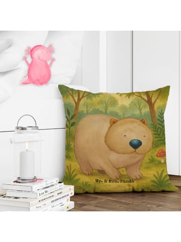 Mr. & Mrs. Panda 40 x 40 Kissen Wombat Design ohne Spruch in Weiß