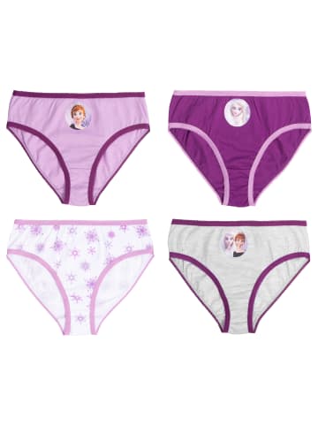 United Labels 4er Pack Disney Frozen Panty Die Eiskönigin Slip Unterhose in lila