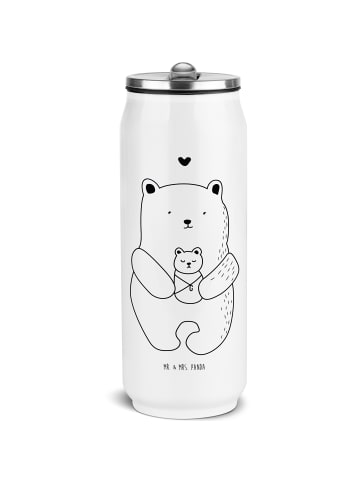 Mr. & Mrs. Panda Getränkedosen Trinkflasche Bär Baby ohne Spruch in Weiß