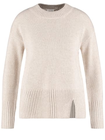 Gerry Weber Kuscheliger Strickpullover mit Saumschlitz in Beige