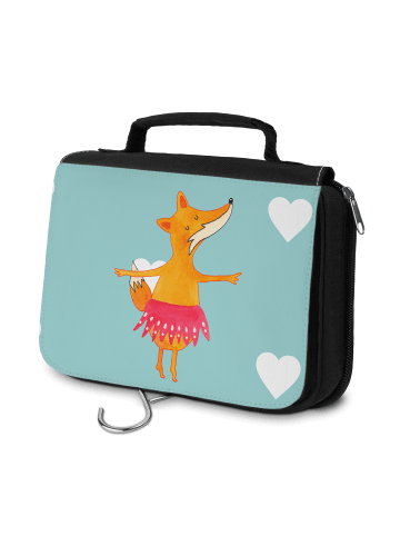 Mr. & Mrs. Panda kosmetiktäschchen Fuchs Ballerina ohne Spruch in Türkis Pastell