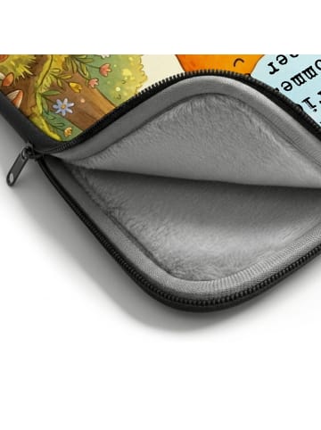 Mr. & Mrs. Panda Laptop Tasche Füchse Liebe Pommes Design mit Sp... in Weiß