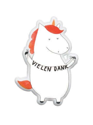 Mr. & Mrs. Panda Dekokissen Einhorn Dankeschön ohne Spruch in Weiß