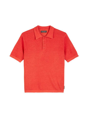 Marc O'Polo Strick-Poloshirt regular in sweet pepper