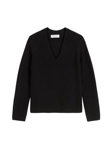 Marc O'Polo V-Neck-Strickpullover slim in Schwarz