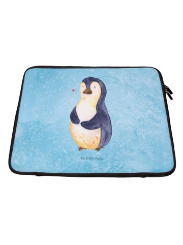 Mr. & Mrs. Panda Laptop Tasche Pinguin Diät ohne Spruch in Eisblau