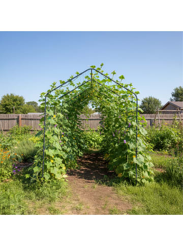 relaxdays Rankgitter in Schwarz - (B)190 x (H)240 x (T)180 cm