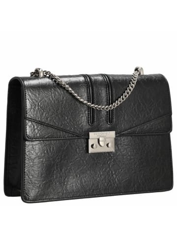 Seidenfelt Roros Big - Schultertasche 28 cm (oxblood/gold) in glossy black