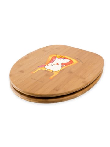 Mr. & Mrs. Panda Holz Toilettendeckel Einhorn König ohne Spruch in Braun