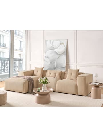 Beliani 3-Sitzer Sofa DOLVA in Beige/Schwarz - (W) 294 x (H) 72 x (L) 170 cm