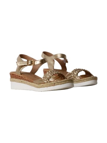 Divine Factory Kompensationssandalen mit Riemchen Gold