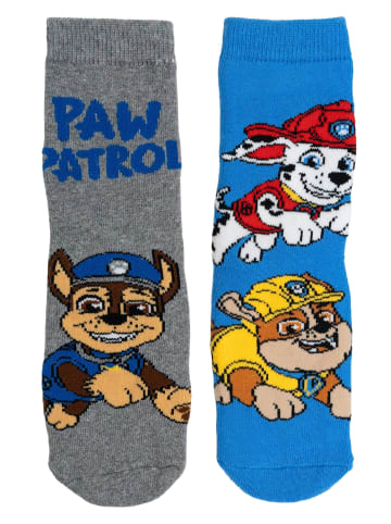 Paw Patrol 2er Pack Paw Patrol Socken Sneaker Kindersocken Söckchen in blau/grau