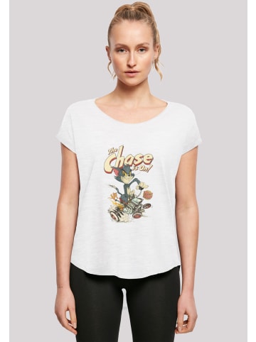 F4NT4STIC Long Cut T-Shirt Tom and Jerry TV Serie The Chase Is On in weiß