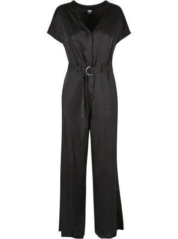 Urban Classics Urban Classics Damen Ladies Satin Wide Leg Belt Jumpsuit in black