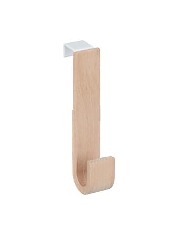 relaxdays 10x Türhaken in Weiß/Natur - (B)2,5 x (H)13 x (T)6 cm
