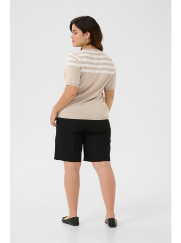 KAFFE curve Strickpullover KClizzy Regular fit in Feather Gray/Chalk Half Stripe