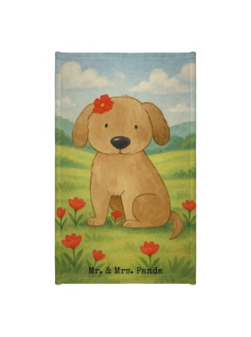 Mr. & Mrs. Panda Handtuch Hund Dame Design ohne Spruch in Weiß