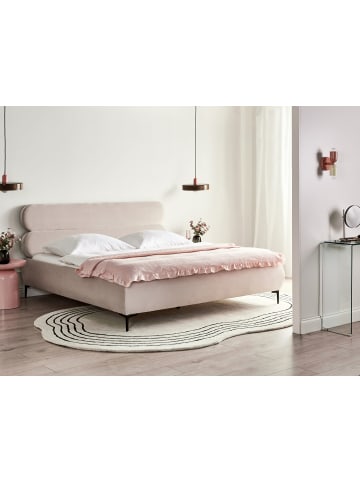Beliani Doppelbett LESSAY in Beige/Schwarz - (W) 195 x (H) 103 x (L) 213 cm
